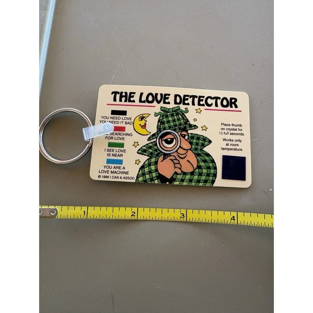 Vintage Keychain Test Your Love Rate Mood Novelty Key Ring Fob 1996